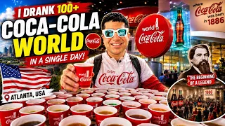 I DRANK 100+ COCA COLA DRINKS IN ONE DAY - COCA COLA WORLD !! 🇺🇸🥤