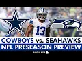 Cowboys vs Seahawks NFL Preseason Week 1 What To Watch For Key Players Ft Caleb Downs