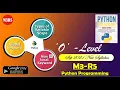 O level Exam Sep21 - Python Scope O Level python notes pdf o level book in hindi