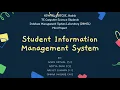 DBMS Mini Project - Group No 21 Student Information Management System SIMS With Source Code