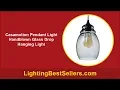 casamotion pendant light handblown glass drop hang