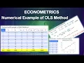 Numerical Example of Ordinary Least Squares OLS Method