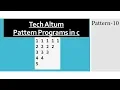 Pattern Program in C Number Pattern in C Pattern 10