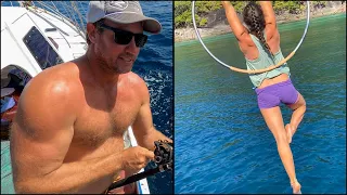 Fitness living on a SAIL BOAT Episode 180 (Sailing Catalpa)