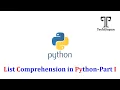 16 Python Tutorial for Beginners List Comprehension in Python - part 1