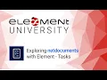 Exploring NetDocuments with Element - Tasks