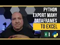 Python Export Dataframes To Excel