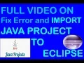 How to import Java Project into Eclipse and run Part 1 Fix all issues one by one saxena4you