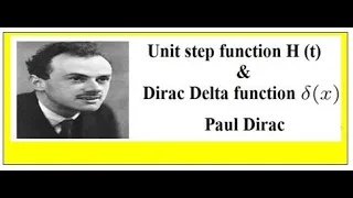Unit step function and Dirac delta function