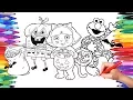 Spongebob Dora and Elmo Halloween Costumes Party Coloring Pages for Kids Colorful Coloring