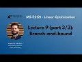 MS-E2121 - Linear Optimization
