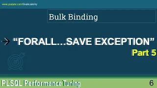 6 PLSQL Performance Tuning Oracle FORALL Oracle FORALL SAVE EXCEPTIONS Part5