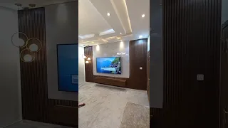 ديكور بديل الرخام و بديل الخشب في حائط التلفزيون ديكور ديكورات بديل الخشب بديل الرخام 