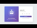 Responsive OTP Verification with Auto Jump Feature Modern UI Tutorials