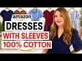 The BEST Amazon and Walmart Dresses with Sleeves 100 Cotton Natural Fabrics