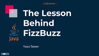 The Lesson Behind FizzBuzz With Java