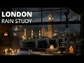 Download Lagu London Big Ben View Rain Study Ambience / Victorian Dark Academia with Distant Thunderstorm Sounds
