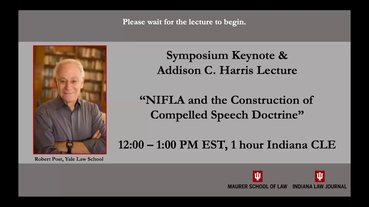 Compelled Speech Symposium Harris Lecture Keynote