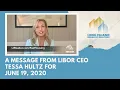 A Message From LIBOR CEO Tessa Hultz FOR June 19 2020