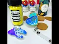 How to make a badge reel with acrylic blanks mixing glitter with UV resin