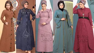 شوفي عندى اشيك عبايات خروج وعبايات جينز وتشكيلة دريسات شتوى رائعة للمحجبات 