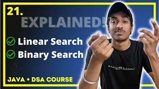 Linear Search Binary Search Detailed Explanation for Beginners JAVA DSA COURSE