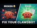 Your Clawdbot broke Watch this to fix it Openclaw 2026 tutorial