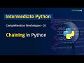 List Comprehension in Python Chaining in python If-Elif-Else in List Comprehension Python