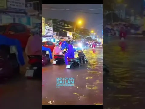 mưa lớn kéo dài vài ngày làm nước thoát không kiệp tại sài gòn