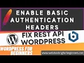 Fix REST API Authentication in TUTORIAL