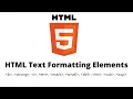 HTML Text Formatting - Bold text strong