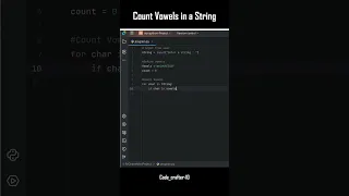 Python Program to Count Vowels in a String Beginner Python Tutorial