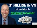 How Much Dividend Income You Get for 1 Million in VTI Vanguard Total Stock Market ETF