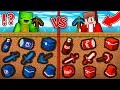 Mikey PEPSI vs JJ COCA COLA Geheime voorwerpen Mijnengevecht in Minecraft! (Maizen)