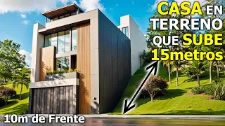Linda Casa para APROVECHAR terreno INCLINADO
