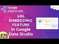 Url Embedding feature in Google Data Studio - Google Data Studio Part 29 WsCube Tech