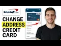HOW TO CHANGE ADDRESS ON CREDIT CARD CAPITAL ONE 2026 UPDATE ADDRESS QUICKLY