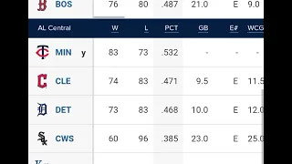 MLB STANDINGS 2023 standings 2023 major League baseball 2023 Standings