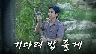 동물들 밥만 주면 끝인 줄 알았는데... 찬열의 에버랜드 사육사 알바🦒