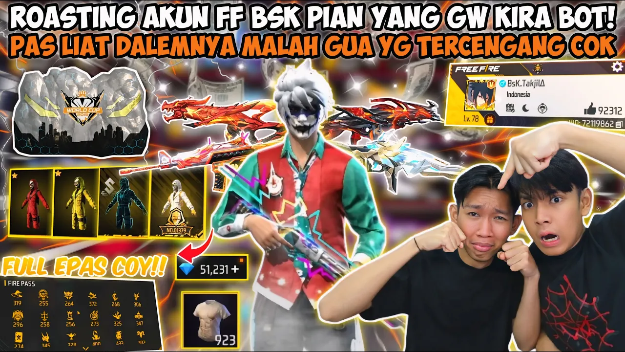 ANDRA ROASTING AKUN FF BSK PIAN YANG DIKIRA BOT! TERNYATA PAS DILIAT ISINYA BIKIN TERCENGANG COK😱