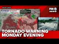 Tornado Warning issued for parts of Baltimore City County