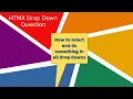 HTMX Drop Box Question Answered