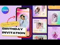 How to Create Printable BIRT AY PARTY INVITATIONS for Free Using Canva 1000 Templates