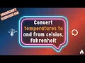 Convert Temperatures To and From Celsius Fahrenheit using JavaScript