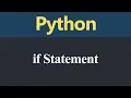 If Statement in Python Hindi