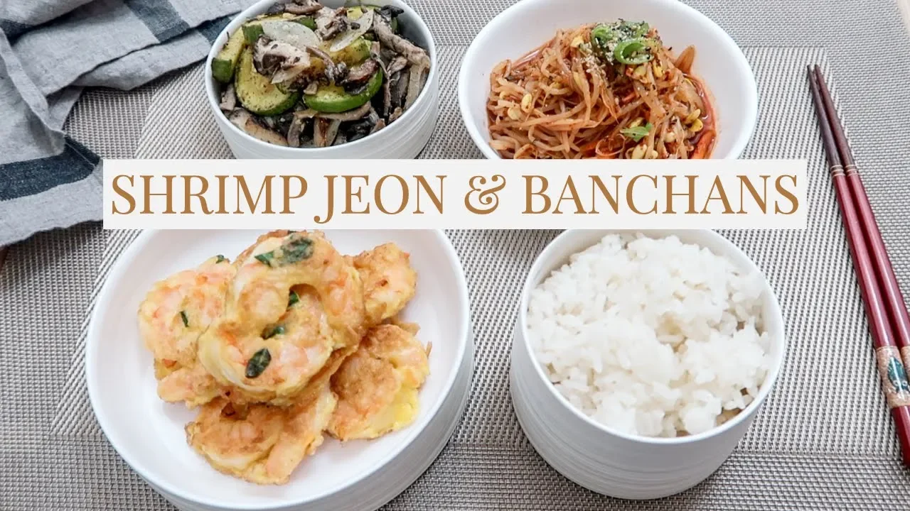 Shrimp Jeon & Banchans... Special Set Menu!