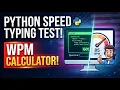 How to Build a Speed Typing Test Game in Python Beginner Project