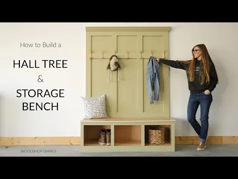 Download MP3 How to Build a Mudroom Storage Bench and Hall Tree