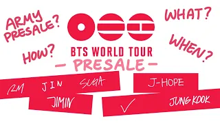 HOW TO GET BTS 2026 WORLD TOUR ARIRANG TICKETMASTER ARMY PRESALE TICKETS