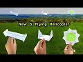 Top 3 flying boomerang helicopter, best 3 paper flying toy, 3 top origami flying ideas